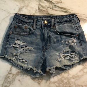 American Eagle Hi-rise festival jean shorts 0